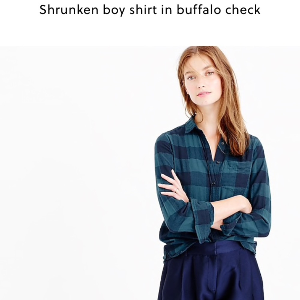 J. Crew buffalo check flannel shirt